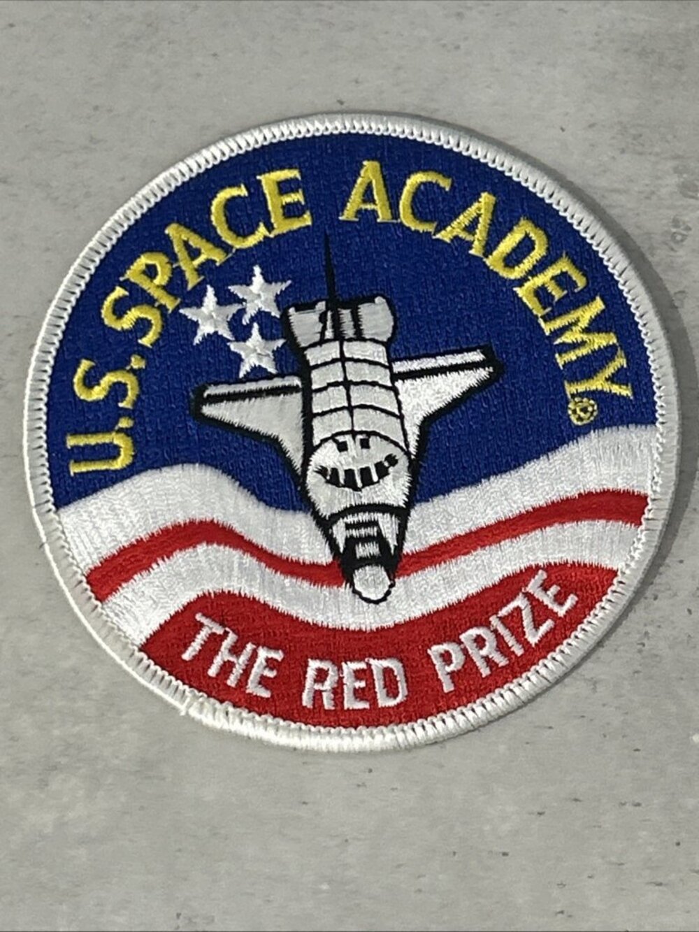 Vintage US Space Academy Jacket Patch The Red Prize NASA Space Shuttle 4”